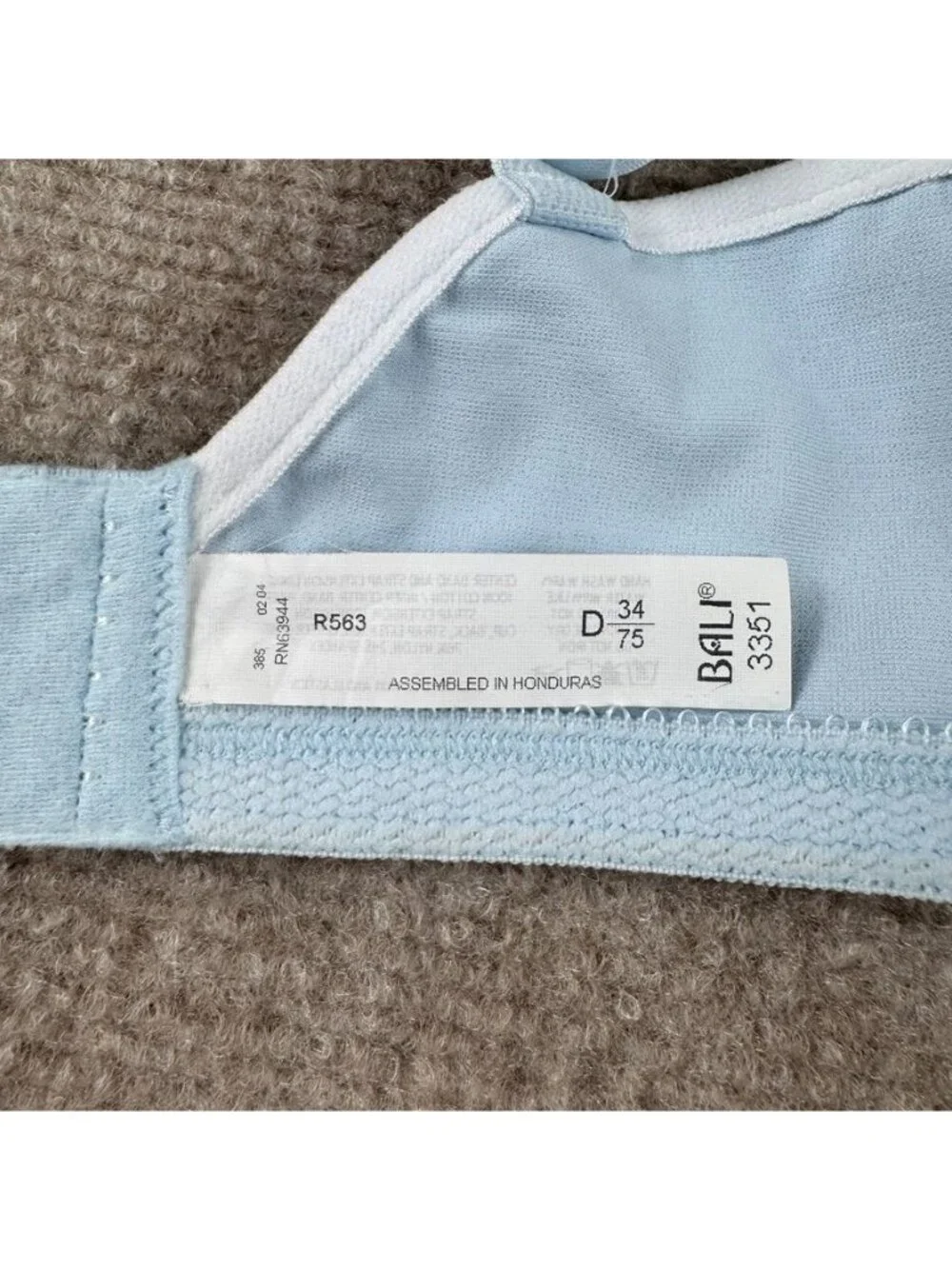 Bali Bra Light Blue 34D Underwire Lightly Lined Comfort Revolution Soft Stretch